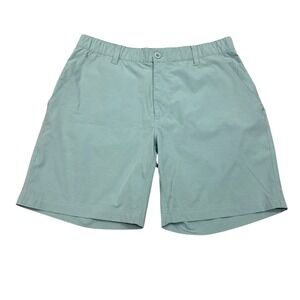 Swannies Golf Shorts Mens‎ 34 Green Blue Stretch Lightweight Celebrate Pars